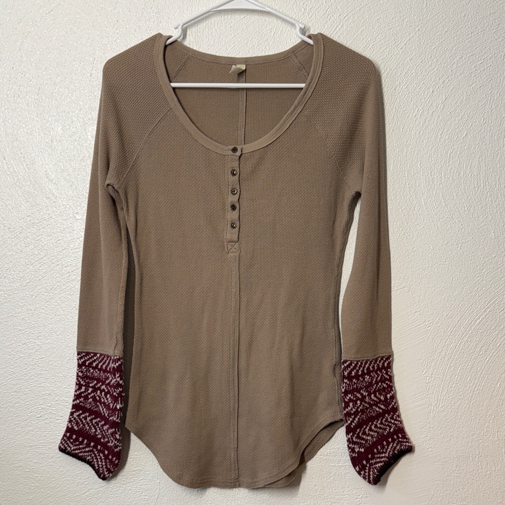 Free People Alpine Thermal in Mushroom Sz M